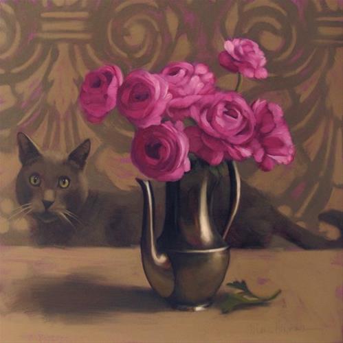 "Lewis and Floral" original fine art by Diane Hoeptner "Lewis and Floral" original fine art by Diane Hoeptner