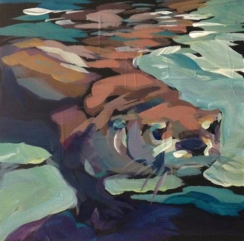 "Step Softly" original fine art by Kat Corrigan "Step Softly" original fine art by Kat Corrigan