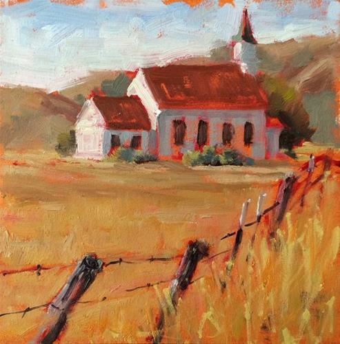 "Nicasio Church" original fine art by Deborah Newman "Nicasio Church" original fine art by Deborah Newman