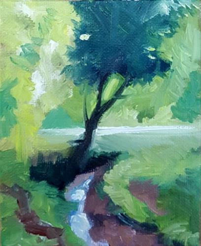 "A Bend in the River" original fine art by J M Needham "A Bend in the River" original fine art by J M Needham