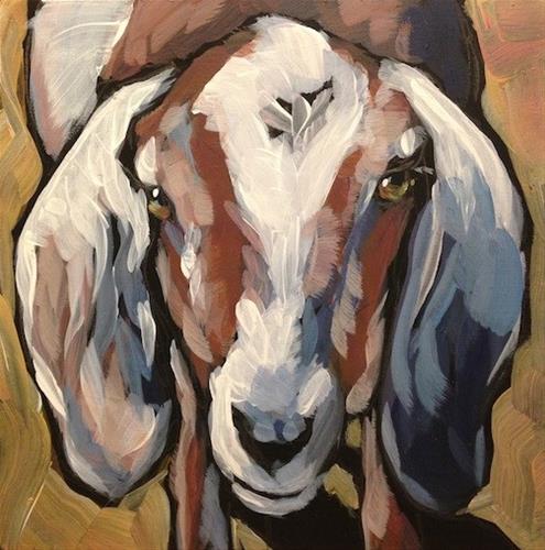 "Calm As A Goat" original fine art by Kat Corrigan "Calm As A Goat" original fine art by Kat Corrigan