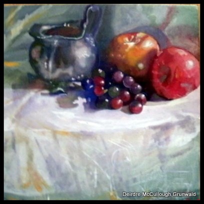 "Pewter Pitcher" original fine art by Deirdre McCullough Grunwald "Pewter Pitcher" original fine art by Deirdre McCullough Grunwald