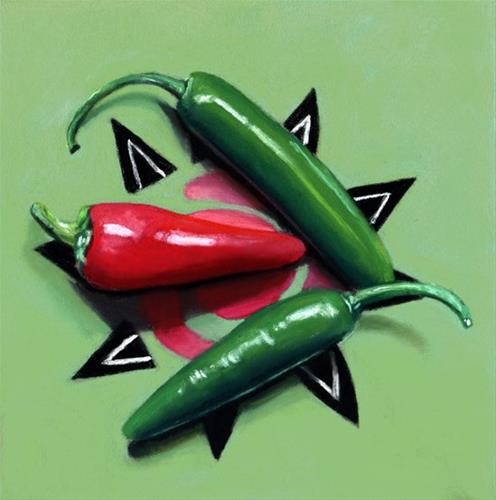 "hot chili peppers" original fine art by Ria Hills "hot chili peppers" original fine art by Ria Hills