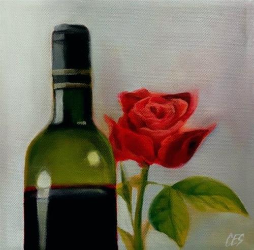 "Red Wine and Rose" original fine art by ~ces~ Christine E. S. Code "Red Wine and Rose" original fine art by ~ces~ Christine E. S. Code