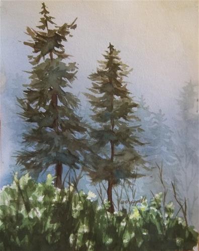 "Forest Mist" original fine art by Becky Chappell "Forest Mist" original fine art by Becky Chappell