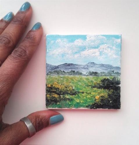 "Mountain Landscape" original fine art by Camille Morgan "Mountain Landscape" original fine art by Camille Morgan