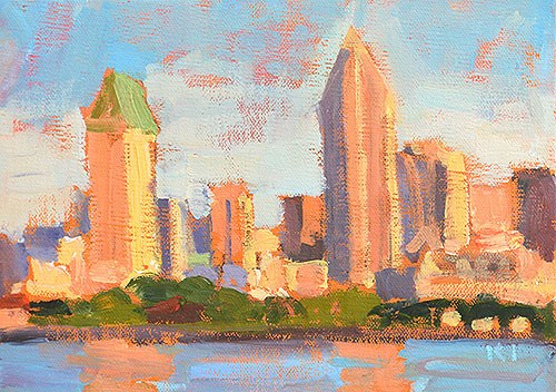 "Smog Over Downtown" original fine art by Kevin Inman "Smog Over Downtown" original fine art by Kevin Inman