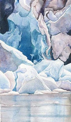 "Lamplugh Glacier" original fine art by Carole Baker "Lamplugh Glacier" original fine art by Carole Baker