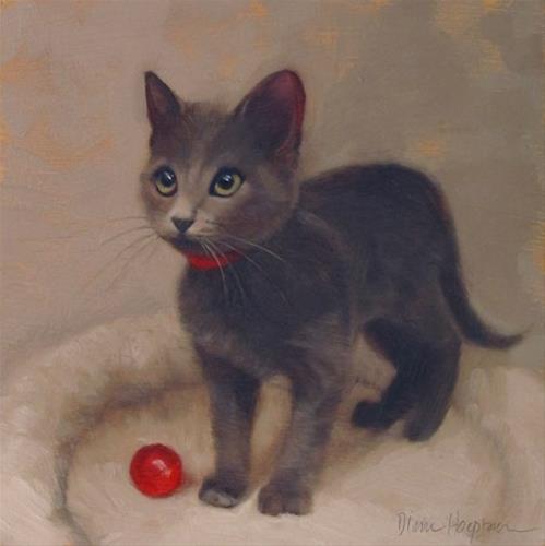 "The Red Ball" original fine art by Diane Hoeptner "The Red Ball" original fine art by Diane Hoeptner