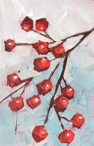 "Winter Berries" original fine art by Teddi Parker "Winter Berries" original fine art by Teddi Parker