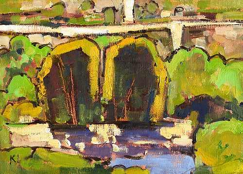 "Balboa Park Landscape" original fine art by Kevin Inman "Balboa Park Landscape" original fine art by Kevin Inman