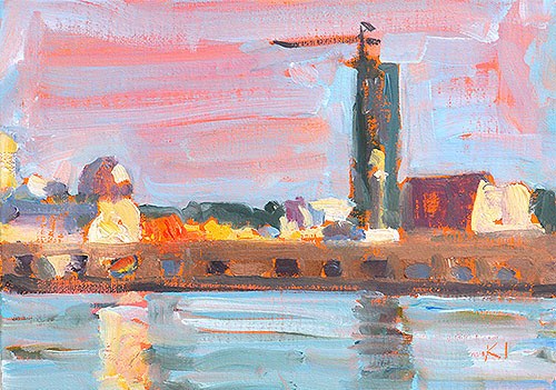 "10th Avenue Cargo Terminal" original fine art by Kevin Inman "10th Avenue Cargo Terminal" original fine art by Kevin Inman