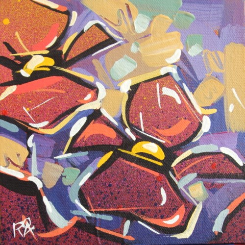 "Flower Abstraction 140" original fine art by Roger Akesson "Flower Abstraction 140" original fine art by Roger Akesson