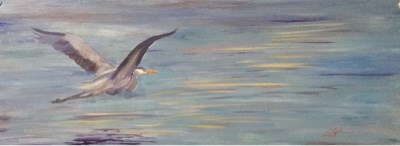 "Day 16 - Sunset Blue 2" original fine art by Lyn Gill "Day 16 - Sunset Blue 2" original fine art by Lyn Gill
