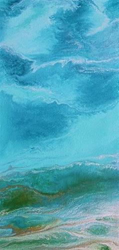"Contemporary Abstract Seascape Painting,Coastal Art Tropical Wave- Mini# 1 by International Contem" original fine art by Kimberly Conrad "Contemporary Abstract Seascape Painting,Coastal Art Tropical Wave- Mini# 1 by International Contem" original fine art by Kimberly Conrad