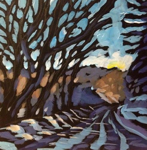 "Parkway Shadows" original fine art by Kat Corrigan "Parkway Shadows" original fine art by Kat Corrigan