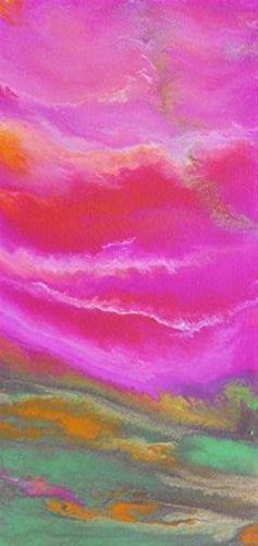 "Abstract Landscape,Sunset Art Painting Reflecting Pink-Mini #1 by Colorado Contemporary Artist Kim" original fine art by Kimberly Conrad "Abstract Landscape,Sunset Art Painting Reflecting Pink-Mini #1 by Colorado Contemporary Artist Kim" original fine art by Kimberly Conrad
