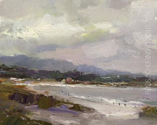 "Carmel Beach – Grey Day Beauty" original fine art by Roos Schuring "Carmel Beach – Grey Day Beauty" original fine art by Roos Schuring