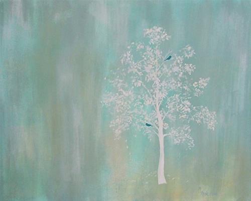 "Contemporary Bird Art,Tree Painting Just the Two of Us by Mary Arneson Art-Works of Whimsy" original fine art by Mary Arneson "Contemporary Bird Art,Tree Painting Just the Two of Us by Mary Arneson Art-Works of Whimsy" original fine art by Mary Arneson