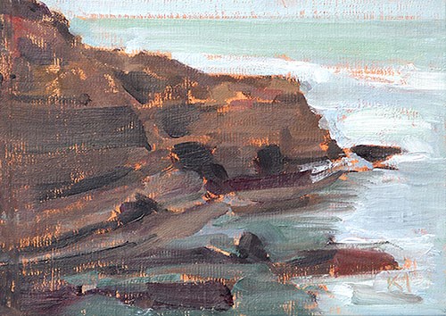 "Haze, Ocean Beach" original fine art by Kevin Inman "Haze, Ocean Beach" original fine art by Kevin Inman