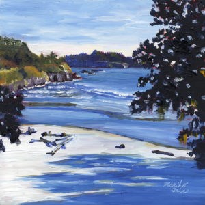 "Sunny April at Big River Beach" original fine art by Mariko Irie "Sunny April at Big River Beach" original fine art by Mariko Irie