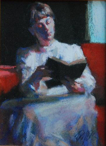 "A Book by the Window" original fine art by Margaret Dyer "A Book by the Window" original fine art by Margaret Dyer
