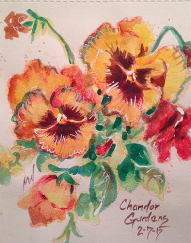 "Pansies Galore" original fine art by Margie Whittington "Pansies Galore" original fine art by Margie Whittington