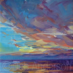 "Oil Painting: Ocean Sunrise" original fine art by Deb Anderson "Oil Painting: Ocean Sunrise" original fine art by Deb Anderson