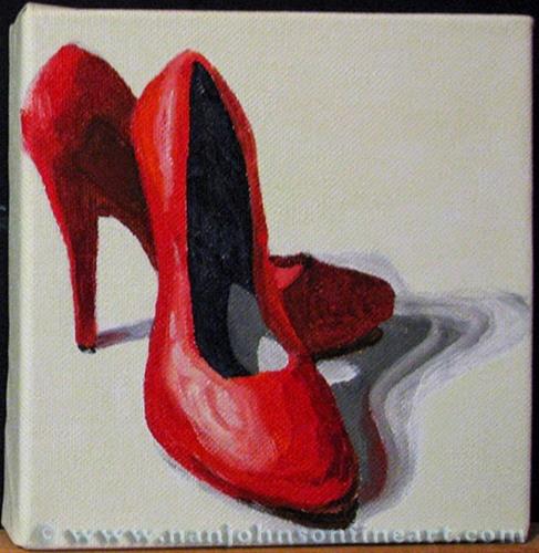 "Red Heels" original fine art by Nan Johnson "Red Heels" original fine art by Nan Johnson