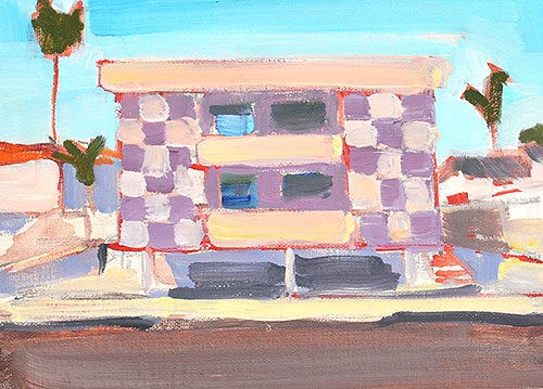"Dingbat Building, Los Angeles" original fine art by Kevin Inman "Dingbat Building, Los Angeles" original fine art by Kevin Inman