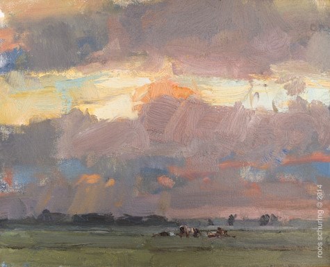 "Painting Light – Chasing – just before heavy Rain" original fine art by Roos Schuring "Painting Light – Chasing – just before heavy Rain" original fine art by Roos Schuring
