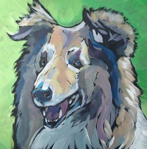 "July 18, Lucy!" original fine art by Kat Corrigan "July 18, Lucy!" original fine art by Kat Corrigan