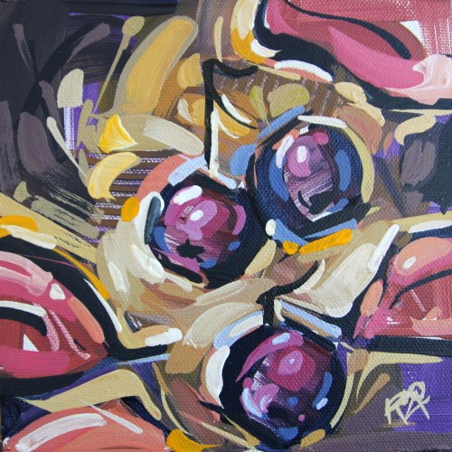 "Autumn Berry Abstraction 19" original fine art by Roger Akesson "Autumn Berry Abstraction 19" original fine art by Roger Akesson
