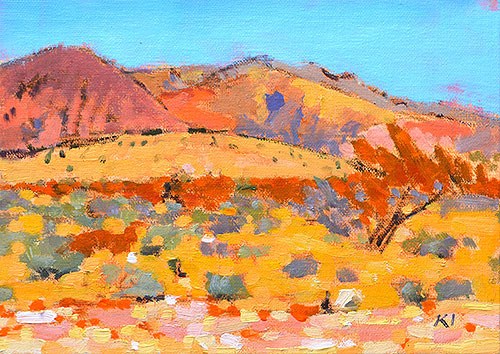"Red Rocks Plein Air Landscape" original fine art by Kevin Inman "Red Rocks Plein Air Landscape" original fine art by Kevin Inman