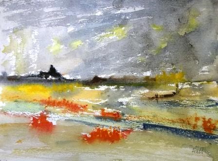 "Red Tide" original fine art by Nancy Hall "Red Tide" original fine art by Nancy Hall
