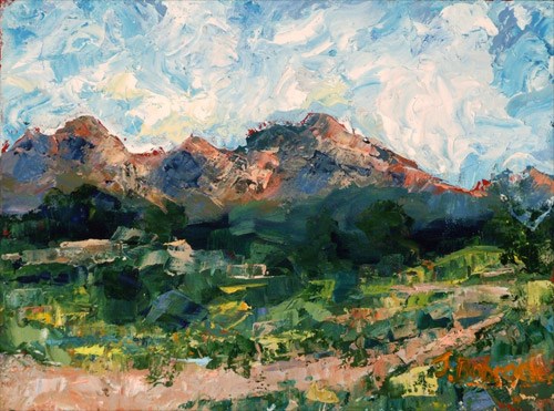 "Piney Lake Original Palette Knife Colorado Mountain Landscape Painting by Colorado Impressionist J" original fine art by Judith Babcock "Piney Lake Original Palette Knife Colorado Mountain Landscape Painting by Colorado Impressionist J" original fine art by Judith Babcock