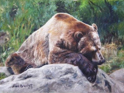 "A Bear Of a Prayer" original fine art by Lori Brackett "A Bear Of a Prayer" original fine art by Lori Brackett