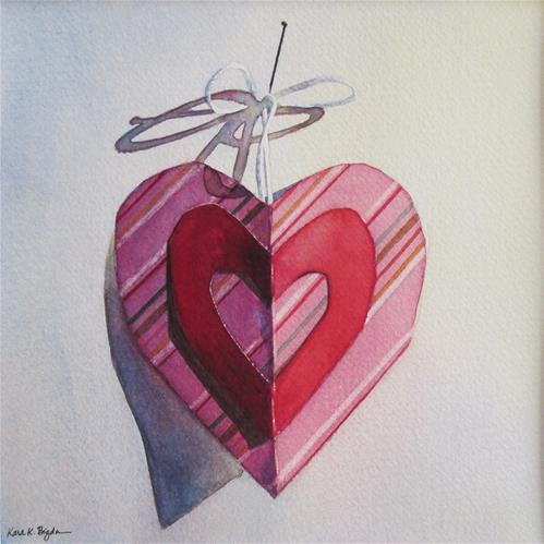 "Paper Heart No. 3" original fine art by Kara K. Bigda "Paper Heart No. 3" original fine art by Kara K. Bigda