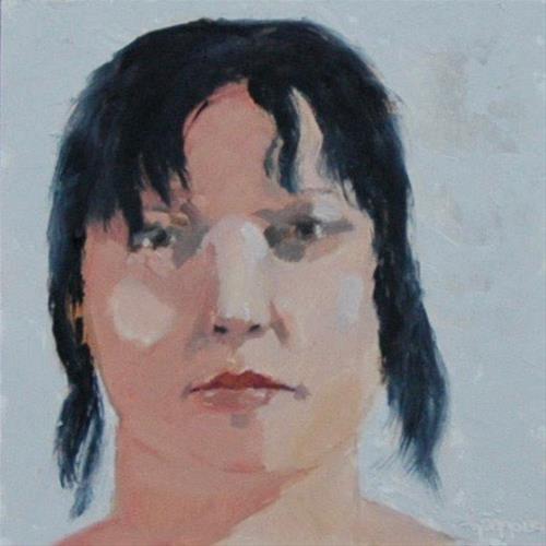 "FACE No. 119" original fine art by Linda Popple "FACE No. 119" original fine art by Linda Popple