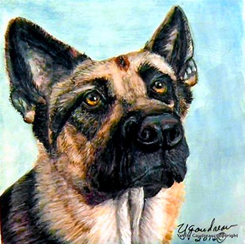 "Miniature, German Shepard Original Painting" original fine art by Yvette Gaudreau "Miniature, German Shepard Original Painting" original fine art by Yvette Gaudreau
