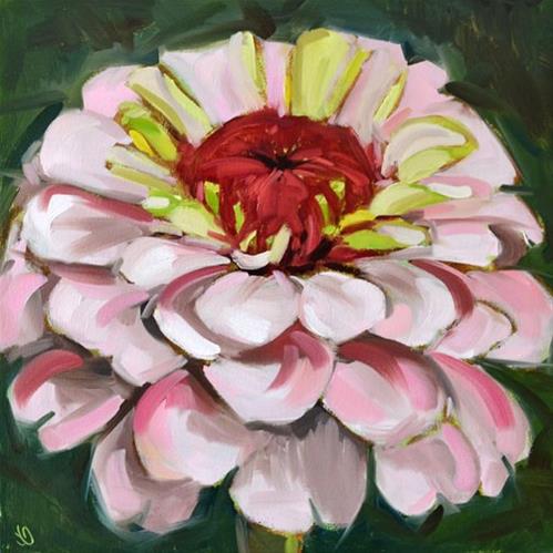 "Zinnia in Bloom" original fine art by Jessica Green "Zinnia in Bloom" original fine art by Jessica Green