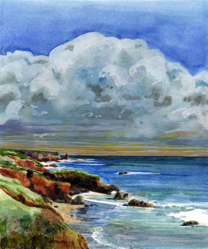 "Watercolor: Pacific Coast Clouds & Artist Goals in the New Year" original fine art by Belinda Del Pesco "Watercolor: Pacific Coast Clouds & Artist Goals in the New Year" original fine art by Belinda Del Pesco