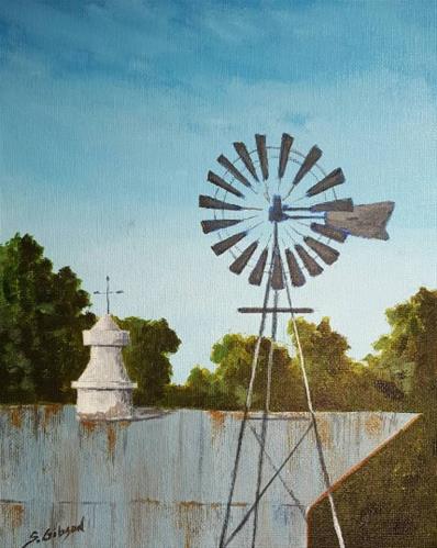 "JP's Windmill" original fine art by Steve Gibson "JP's Windmill" original fine art by Steve Gibson