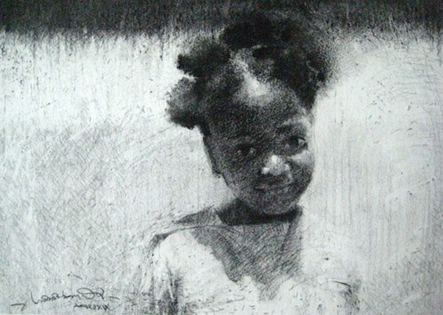 "AFRO XIX" original fine art by Adebanji Alade "AFRO XIX" original fine art by Adebanji Alade