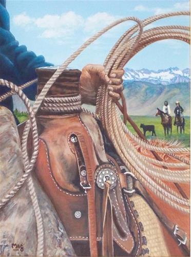 "High in the Saddle" original fine art by John F McGowan "High in the Saddle" original fine art by John F McGowan