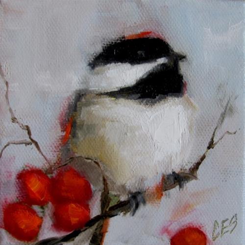 "Impasto Chickadee" original fine art by ~ces~ Christine E. S. Code "Impasto Chickadee" original fine art by ~ces~ Christine E. S. Code