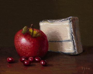 "Golden Series: Apple, Cranberries, and Humboldt Fog ( + Lax at AstroPoets)" original fine art by Abbey Ryan "Golden Series: Apple, Cranberries, and Humboldt Fog ( + Lax at AstroPoets)" original fine art by Abbey Ryan