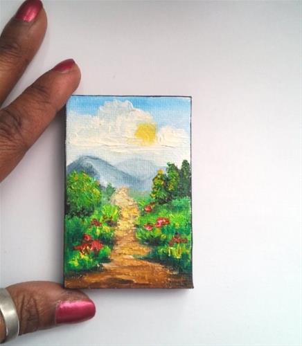 "Summer Landscape" original fine art by Camille Morgan "Summer Landscape" original fine art by Camille Morgan