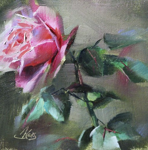 "Heirloom Rose" original fine art by Pamela Blaies "Heirloom Rose" original fine art by Pamela Blaies