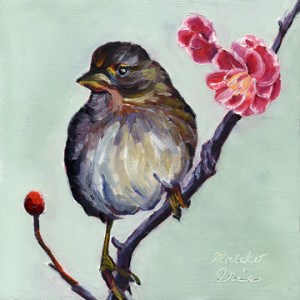 "Tiny Samurai" original fine art by Mariko Irie "Tiny Samurai" original fine art by Mariko Irie